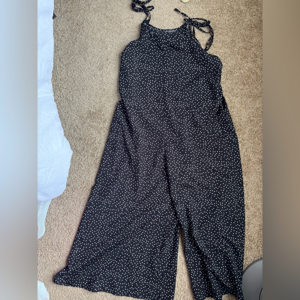 Black and White Polka Dot Women's Jumpsuit